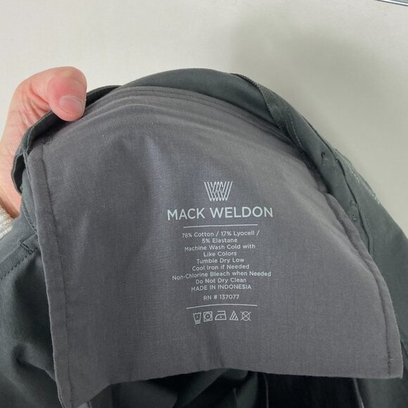 New Mack Weldon Chino Dress Pants Size 36 by 32 Asphalt Grey Technical Modern - Picture 5 of 11